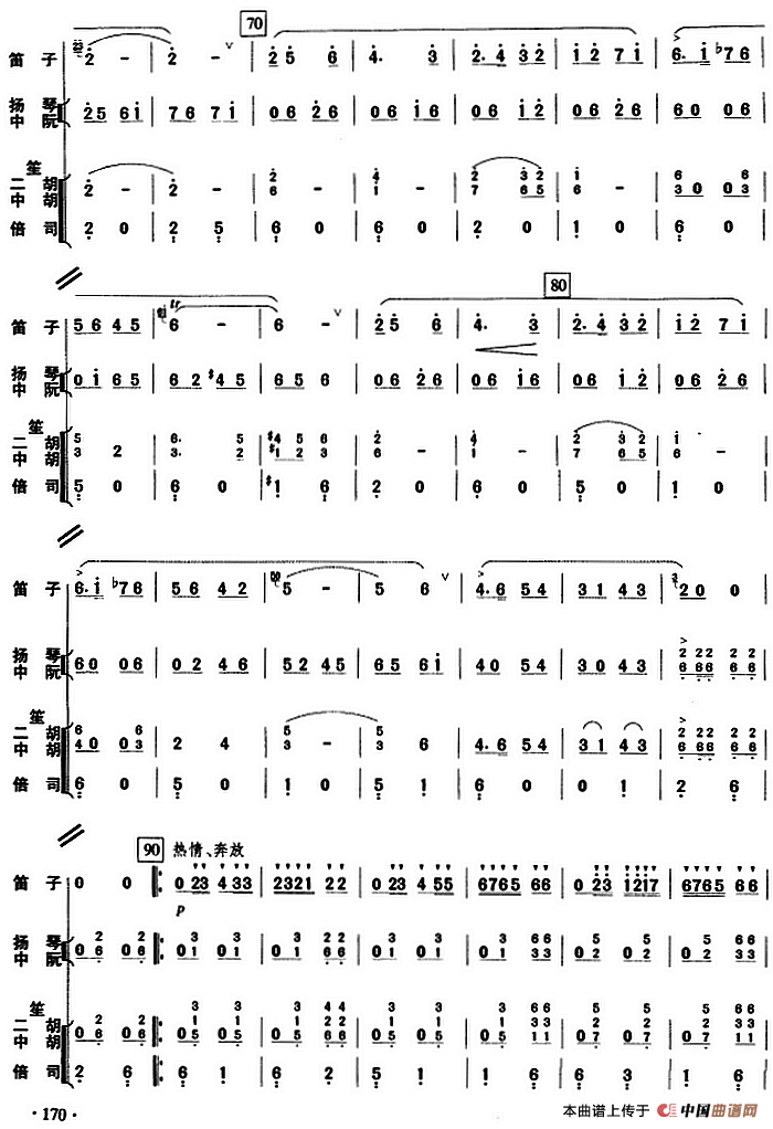 美丽的天山（民乐队总谱）