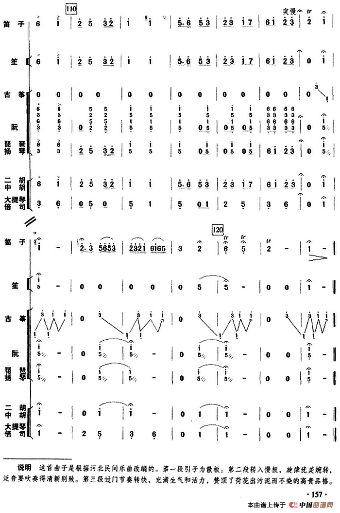 荷花赞（乐队总谱）
