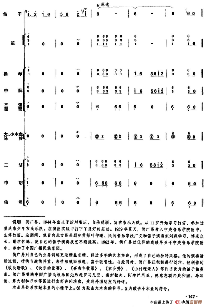 牧民新歌（民乐队总谱）