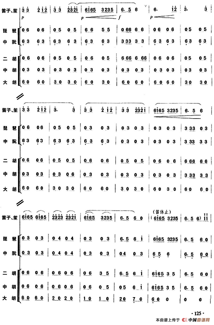 草原牧笛（民乐队总谱）