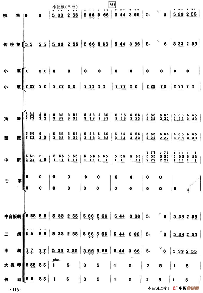 黄河边的故事（乐队总谱）