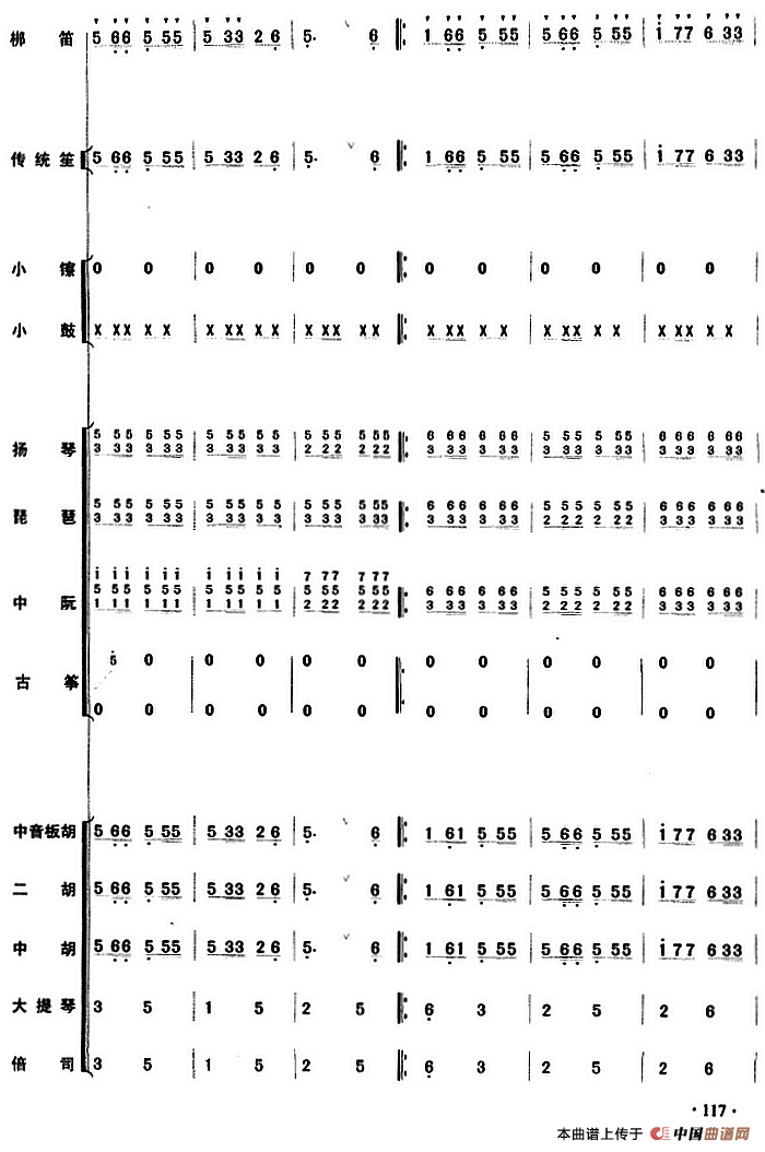 黄河边的故事（乐队总谱）