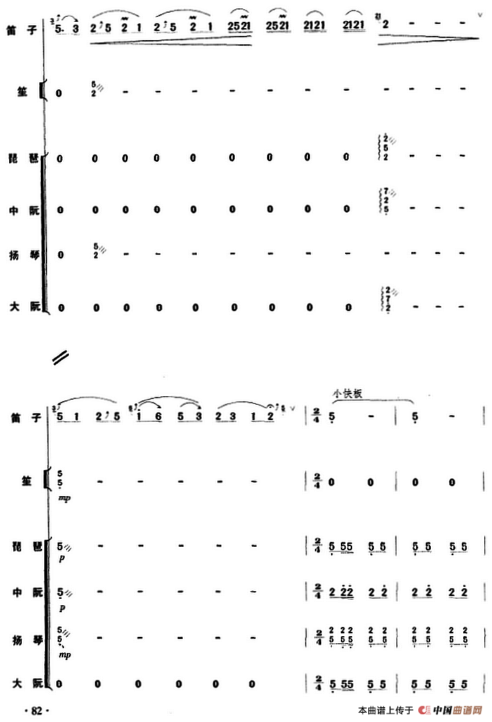 陕北好（民乐队总谱）