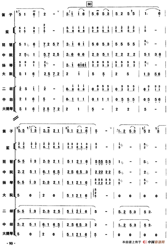 陕北好（民乐队总谱）