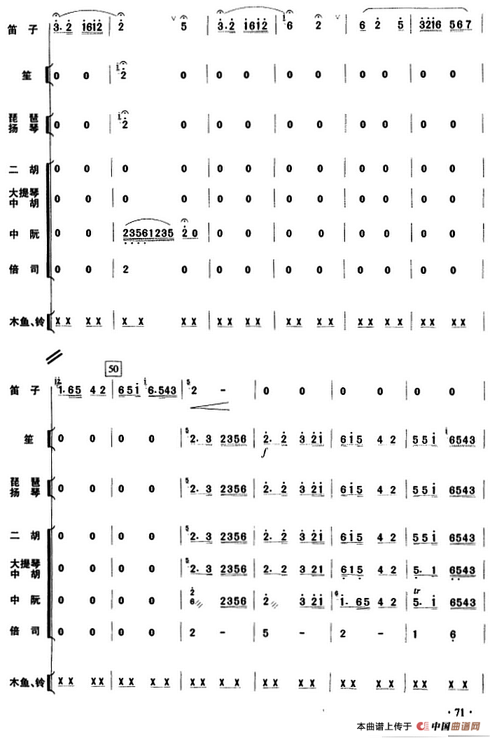 赶路（民乐队总谱）