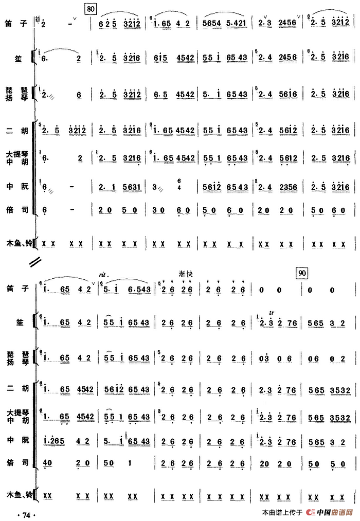赶路（民乐队总谱）