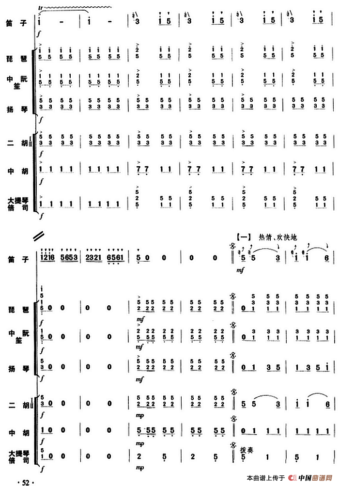扬鞭催马运粮忙（乐队总谱）