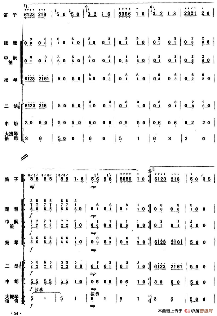 扬鞭催马运粮忙（乐队总谱）