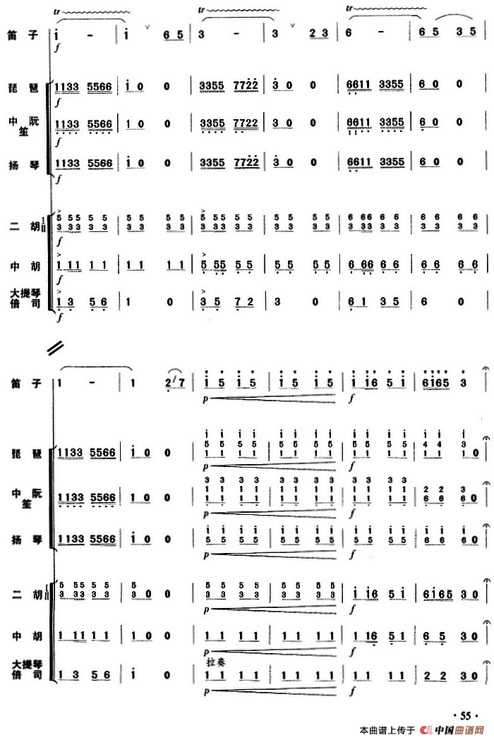 扬鞭催马运粮忙（乐队总谱）