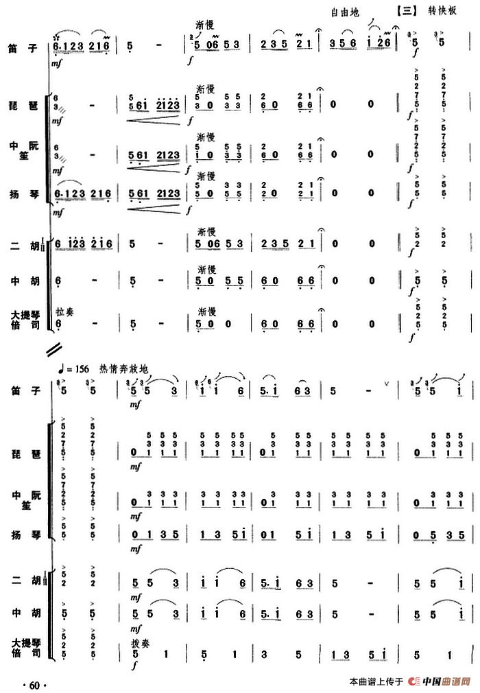 扬鞭催马运粮忙（乐队总谱）