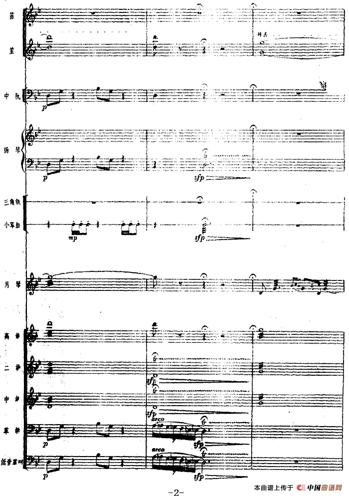 月琴组曲：四、冬猎（民族管弦乐总谱）