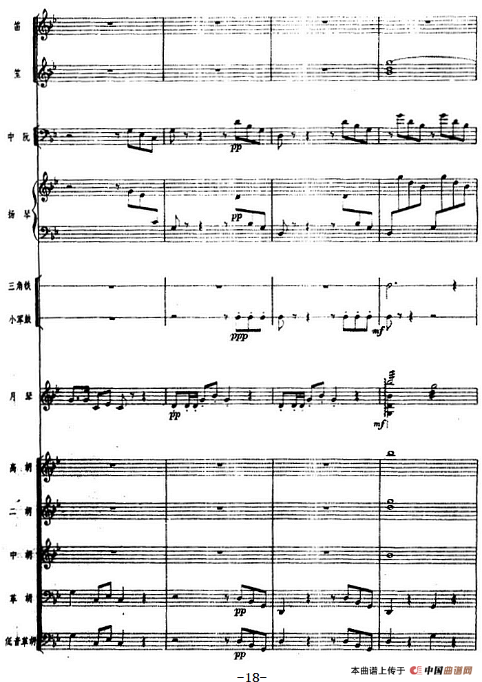 月琴组曲：四、冬猎（民族管弦乐总谱）