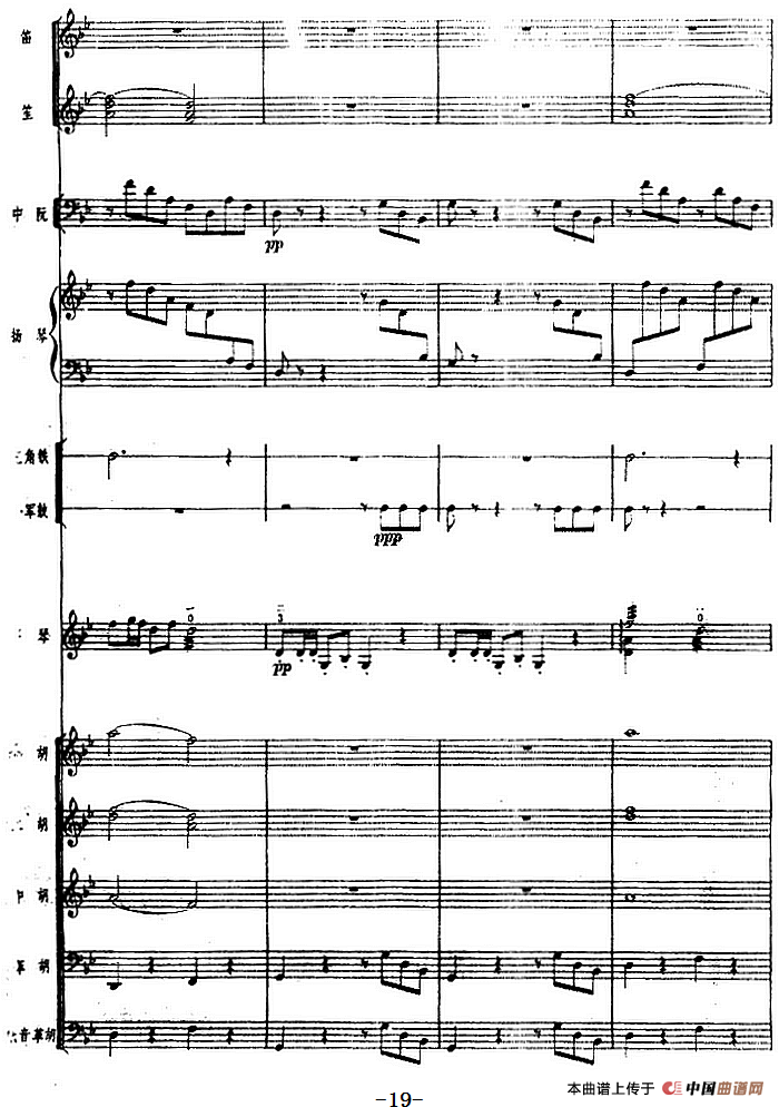 月琴组曲：四、冬猎（民族管弦乐总谱）