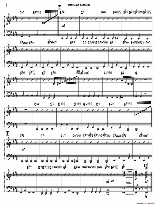 Moonlight Serenade（钢琴/吉他分谱）