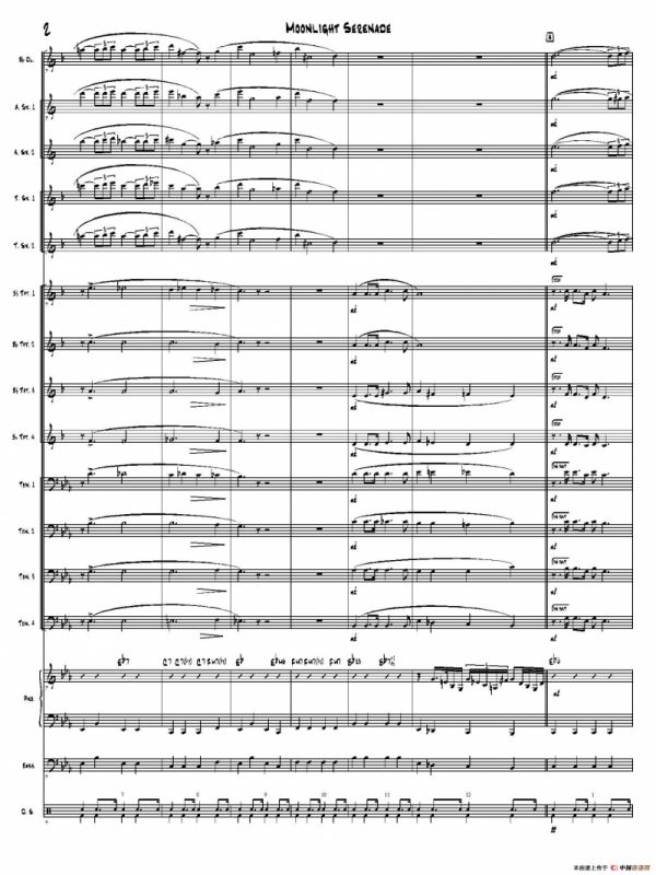 Moonlight Serenade（爵士乐队总谱）