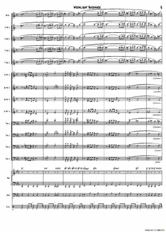 Moonlight Serenade（爵士乐队总谱）
