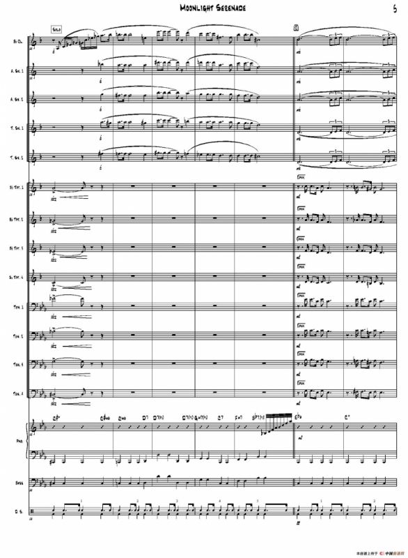 Moonlight Serenade（爵士乐队总谱）