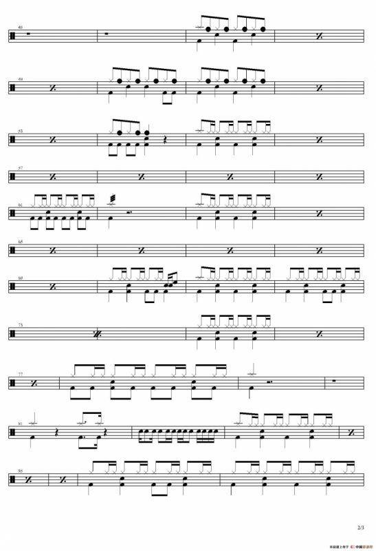 一天一天（鼓谱）