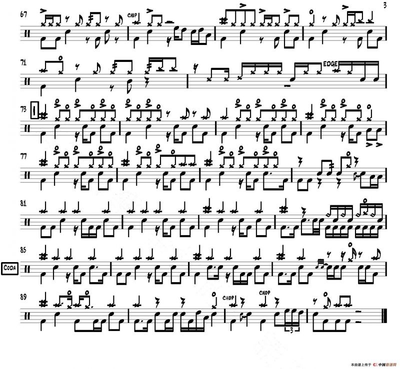 Black Or White（鼓谱）