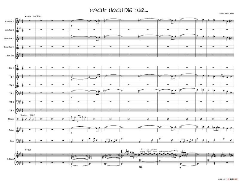 Macht Hoch Die Tru…（管乐团总谱）