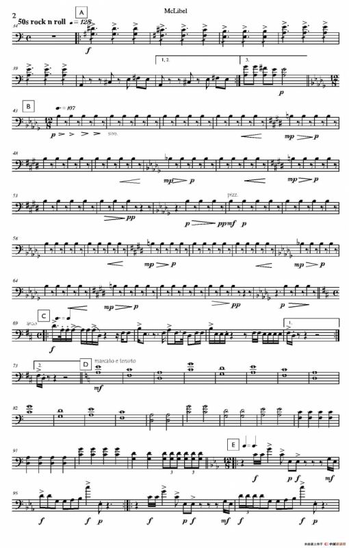 Mclibel（五重奏贝斯分谱）