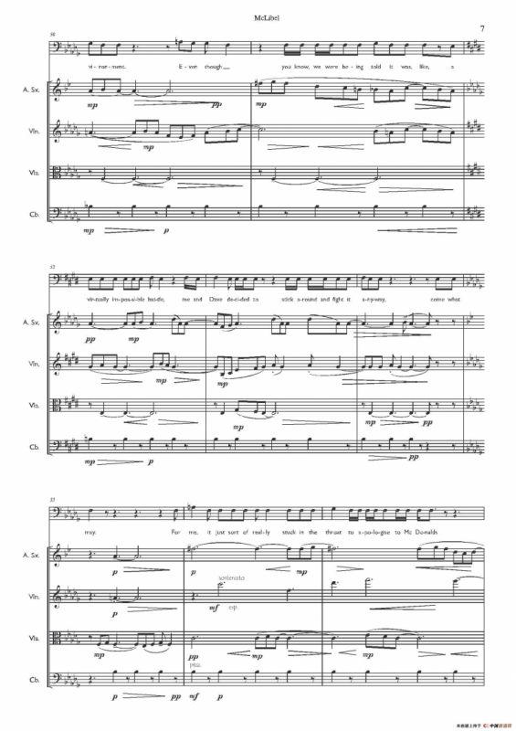 Mclibel（小提琴中提琴萨克斯声乐贝斯五重奏）