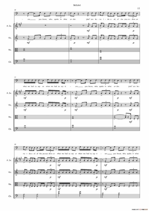 Mclibel（小提琴中提琴萨克斯声乐贝斯五重奏）