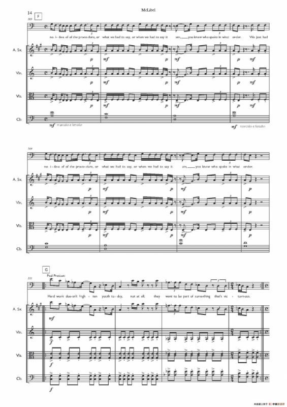 Mclibel（小提琴中提琴萨克斯声乐贝斯五重奏）