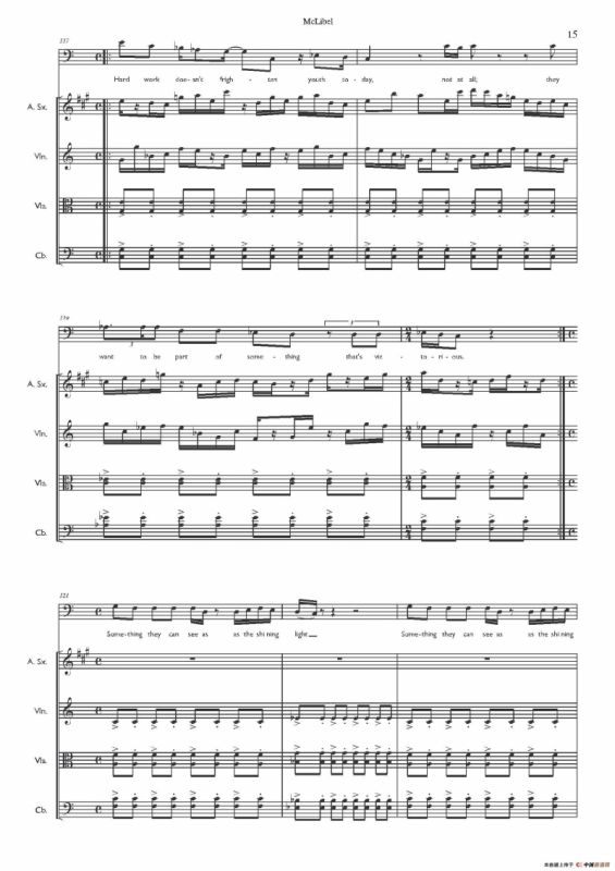 Mclibel（小提琴中提琴萨克斯声乐贝斯五重奏）