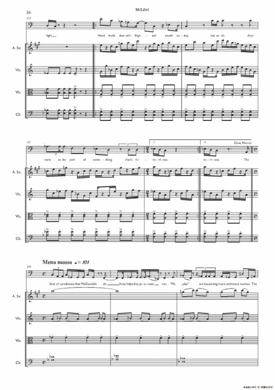 Mclibel（小提琴中提琴萨克斯声乐贝斯五重奏）