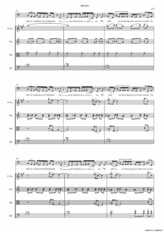 Mclibel（小提琴中提琴萨克斯声乐贝斯五重奏）