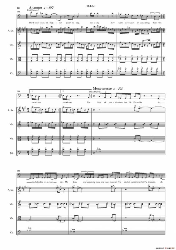 Mclibel（小提琴中提琴萨克斯声乐贝斯五重奏）