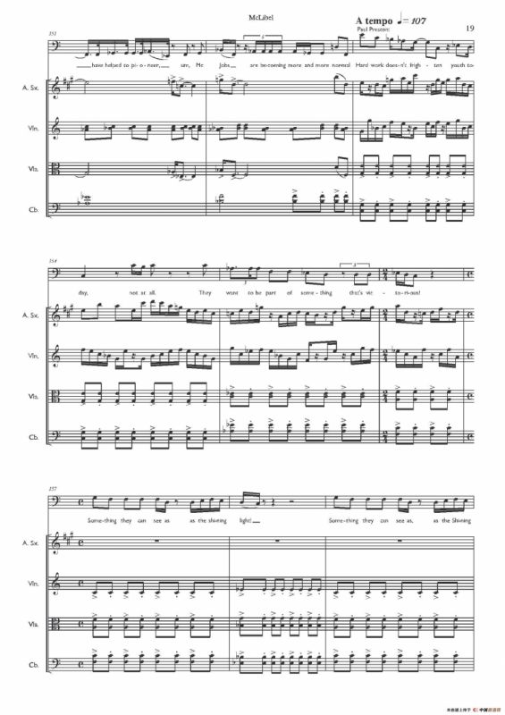 Mclibel（小提琴中提琴萨克斯声乐贝斯五重奏）