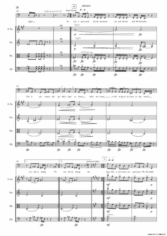 Mclibel（小提琴中提琴萨克斯声乐贝斯五重奏）