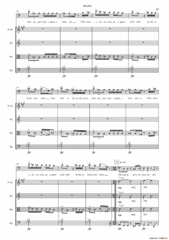 Mclibel（小提琴中提琴萨克斯声乐贝斯五重奏）