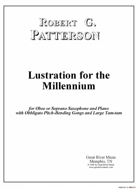 Lustration for The Millennium（双簧管独奏+钢琴伴奏）