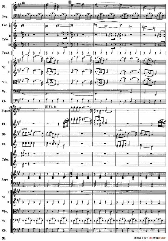 红色娘子军音乐会组曲8.军民联欢（管弦乐总谱）