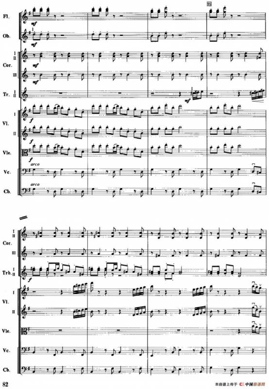 红色娘子军音乐会组曲7.快乐的女战士（管弦乐总谱）