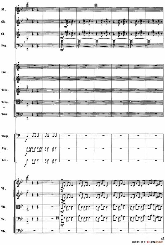 红色娘子军音乐会组曲4.赤卫队员五寸刀舞（管弦乐总谱）