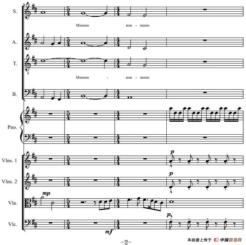 You Raise Me Up（四部合唱钢琴和乐队）