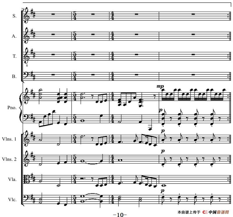 You Raise Me Up（四部合唱钢琴和乐队）