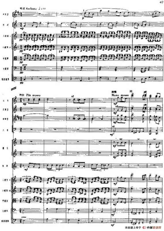 交响组曲《白毛女》冲出虎口（总谱）