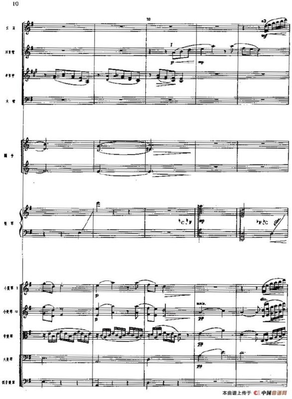 交响组曲《白毛女》北风吹（总谱）