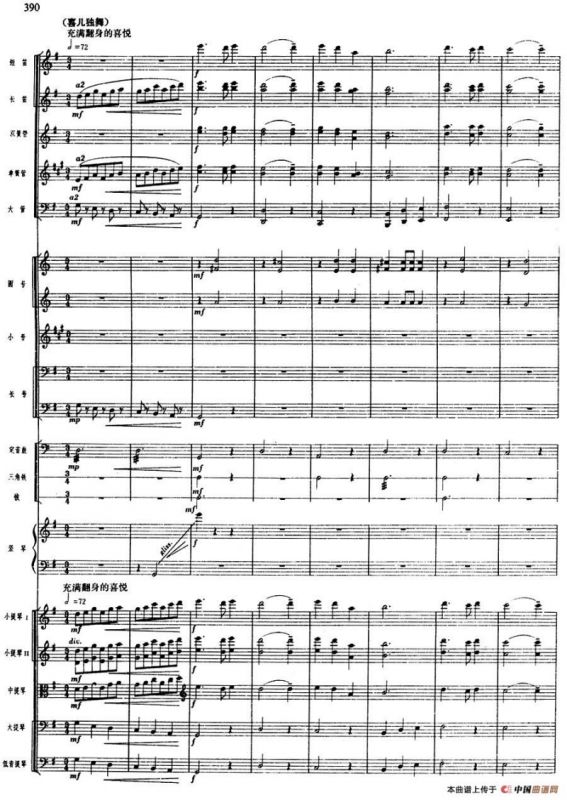 舞剧《白毛女》第八场 将革命进行到底（五）庆翻身（总谱）