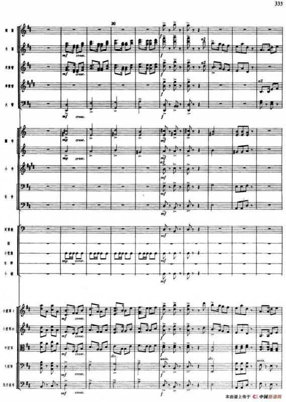 舞剧《白毛女》第八场 将革命进行到底（一）红缨枪舞（总谱）