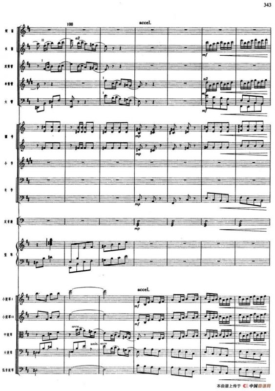 舞剧《白毛女》第八场 将革命进行到底（一）红缨枪舞（总谱）