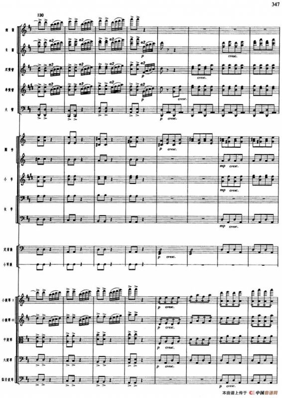 舞剧《白毛女》第八场 将革命进行到底（一）红缨枪舞（总谱）