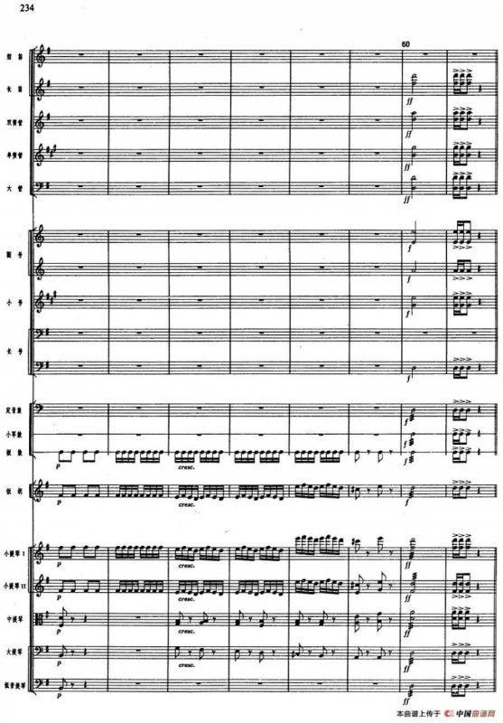 舞剧《白毛女》第五场 红旗插到杨各庄（三）张二婶诉说喜儿的遭遇（总谱）