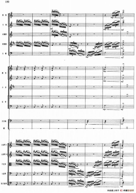 舞剧《白毛女》第三场 要报仇（二）狗腿子追赶喜儿（总谱）