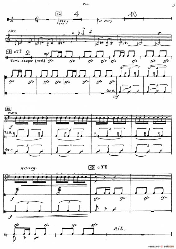 Nonetto（打击乐器组分谱）